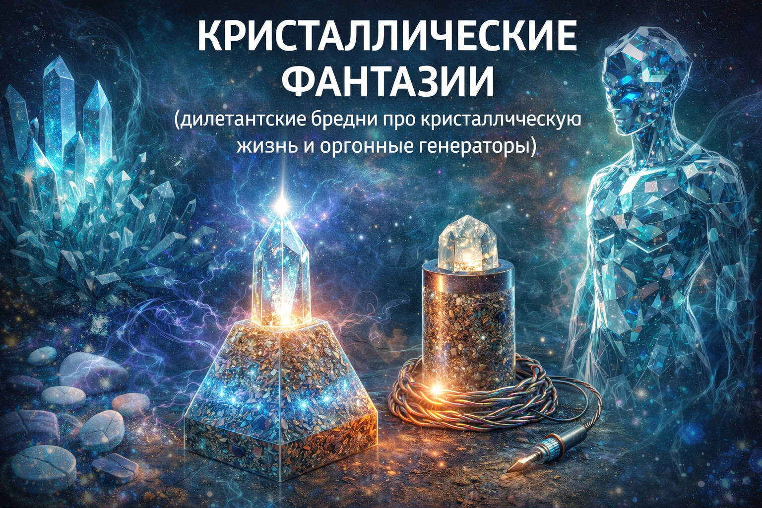 Кристаллические фантазии.
(дилетантские бредни про кристаллическую жизнь и оргонные генераторы)